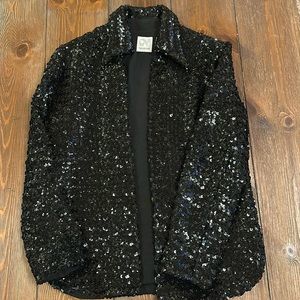 Vintage Sequined Shirt Jacket in Excellent Condition